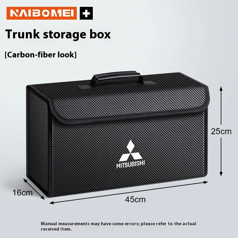 For Mitsubishi Outlander Pajero L200 Triton Colt Lancer EX Evolution X Car Trunk Storage Box Organizer Foldable Container Bag