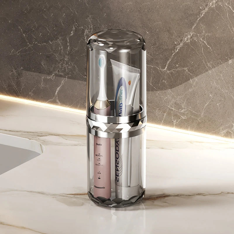 Accessory Toothpaste Toothbrush Holder Travel Bathroom Organizer Portable Wash Cup Storage Box Plastic Brush Mouthwash
