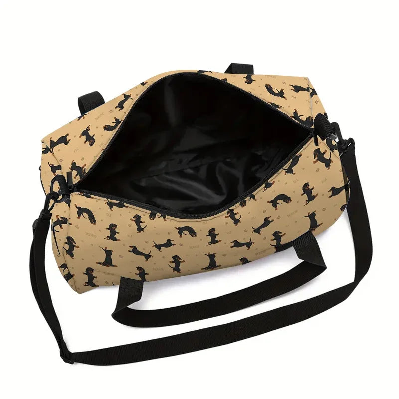 Puppy Large Capacity Luggage Bag  for Boy and Girls Best Gifts 2D Flat Cartoon Travel Duffels Hand Bag for Children