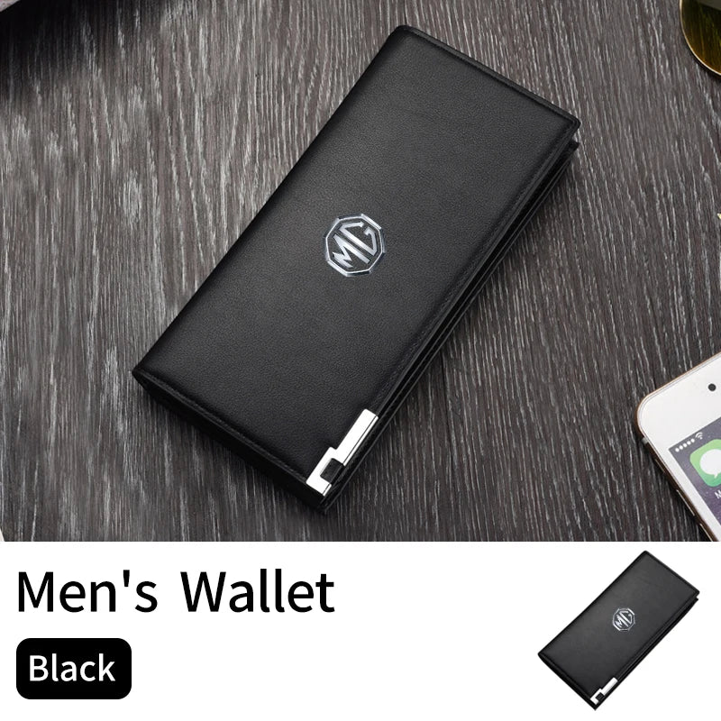 Car Men Wallet Driver's License Pouch Card Case Coin Purse For Morris Garages MG 6 3 5 7 TF ZR ZS HS GS GT Hector RX5 RX8 350