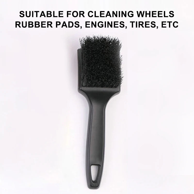 SEAMETAL 1pc Car Wheel Rim Cleaning Brush Black Handle Car Tire Hub Clean Brush Auto Detailing Washing Brushes Tool Accessories