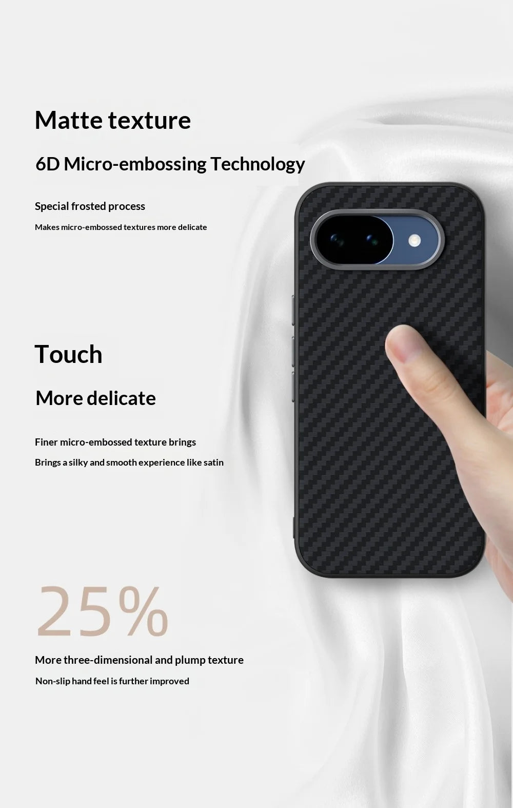 Carbon Fiber Texture Magnetic Case For Google Pixel 10A 10 Pro 10 Pro XL Built-in Magnetic Ring Wireless Charging Shockproof Sli