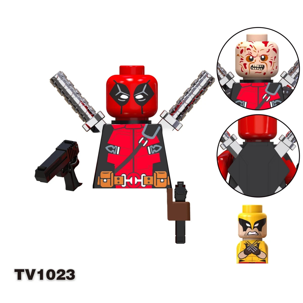 Blind Box Mini Building Blocks TV6203 Figures Big Goblin Spiderman Iron Man Venom Captain Hawk Deadpool Armor Christmas Gift Toy