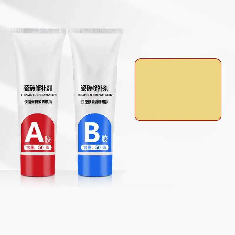 100g Tile Repair Agent AB Adhesive Ceramic Repair Glue Marble Floor Tile Toilet Washbasin Repair Glue Crack Repair Caulk Glue