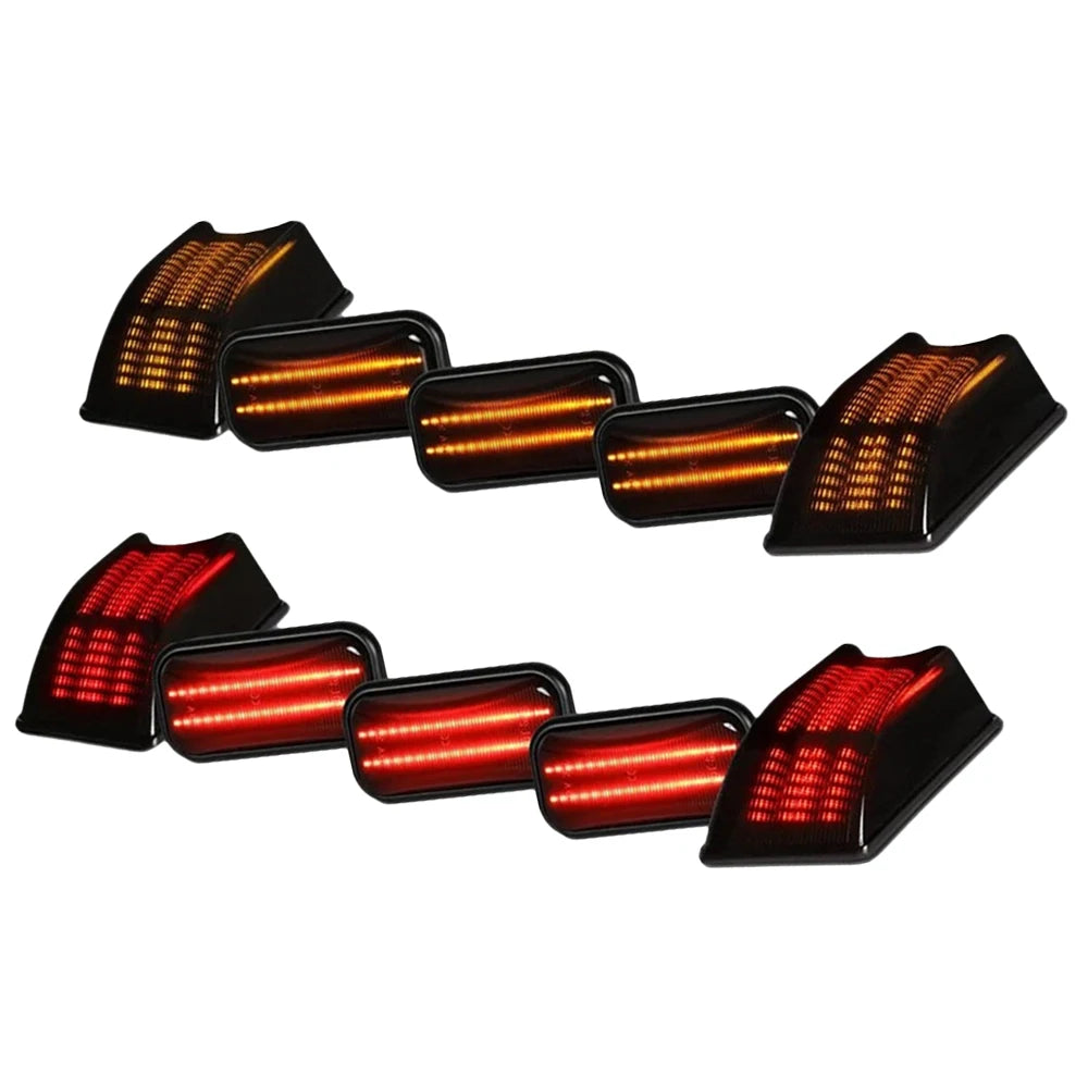 LED Roof Marker Lights Transparent /Smoke Cover Fit for Hummer H2 2003-2009 25809312, 16531442, 15060525