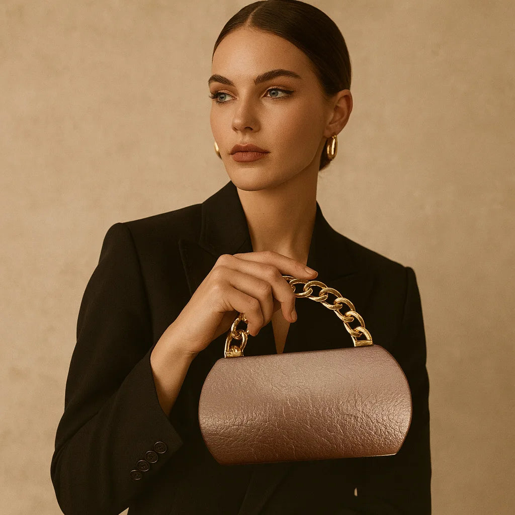 Luxury Gold Metal Buckle Box Clutch Fashion Women's Evening Bag Party Banquet CrossbodyBag Half Moon Wedding Purses Party Tote