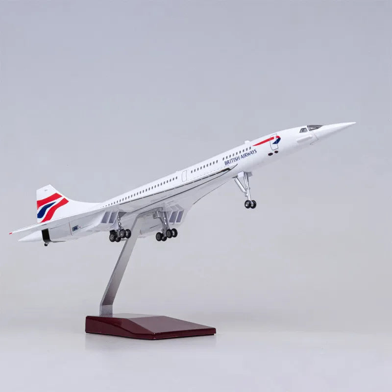 2025 New 1:125 Scale Model Air Singapore /Air British /Air France Airlines Concorde  Aircraft Airways With Wheels and Lights