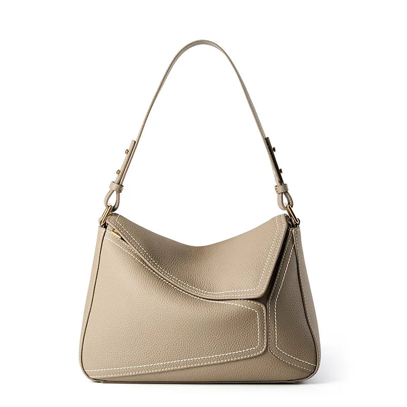 Luxury New Design Handbags Female Crossbody Bag Vintage High-end Geometry Genuine Cowhide Leather Bag Women Fashion Underarm Bag
