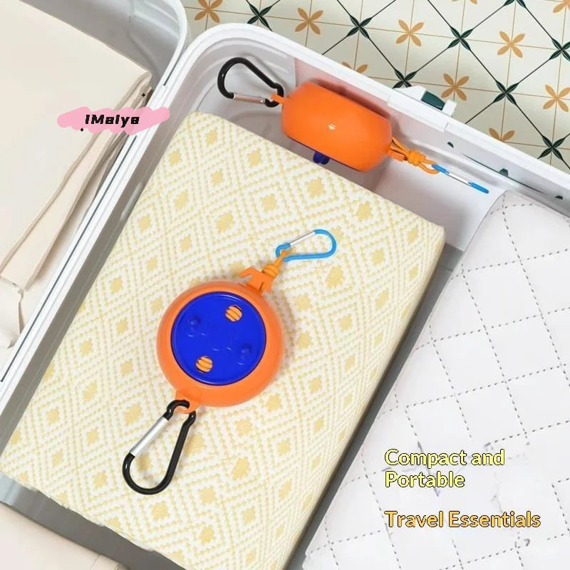 M-1Pc Windproof Retractable Clothesline Outdoor Laundry Drying Rope Anti-slip Cord For Camping Hotel Portable Travel
