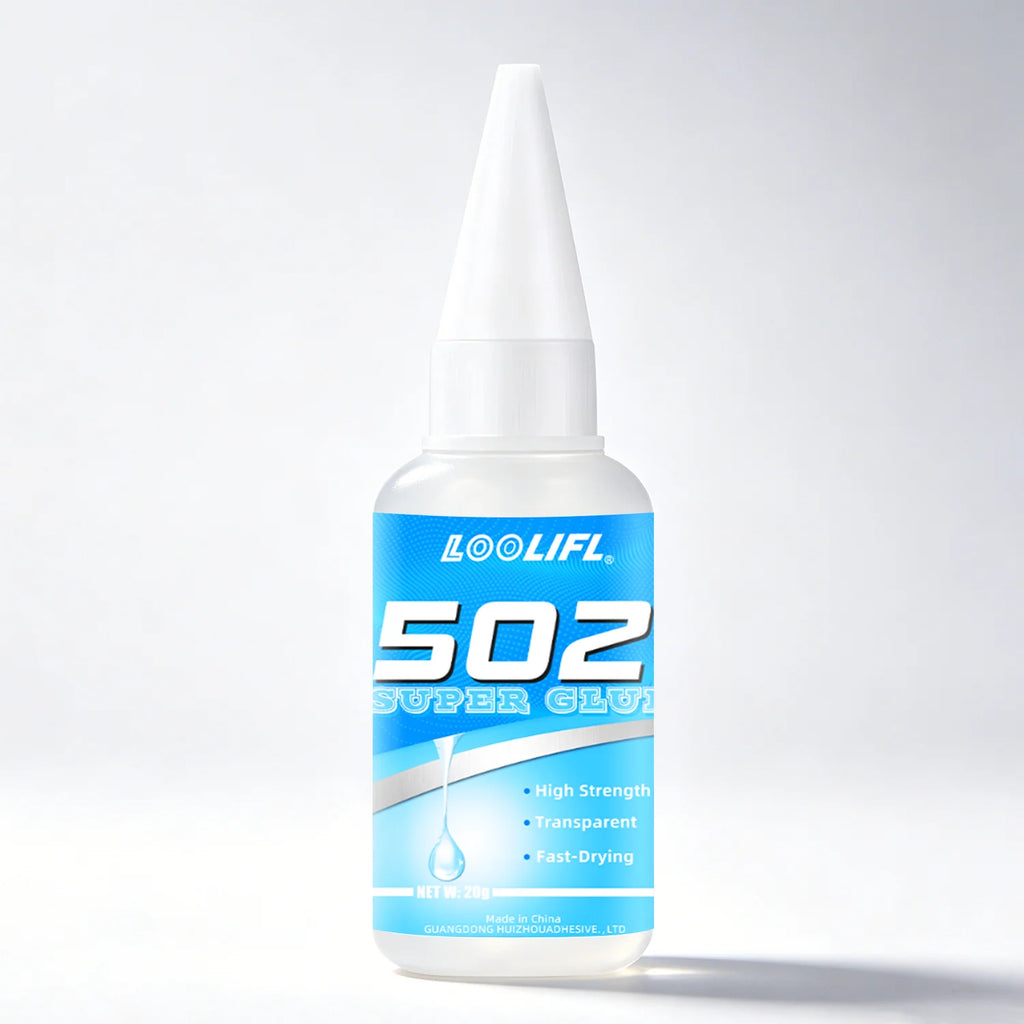 LOOLIFL 502 Super Glue Fast Drying Instant Adhesive High Strength Clear Glue for Plastic Metal Ceramic Glass Repair DIY Craft