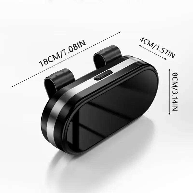 Car Mirror Glasses Case ABS Electroplating Proces, Double Clip for More Stability, Built-in Thick Sponge Protection Glasses Case