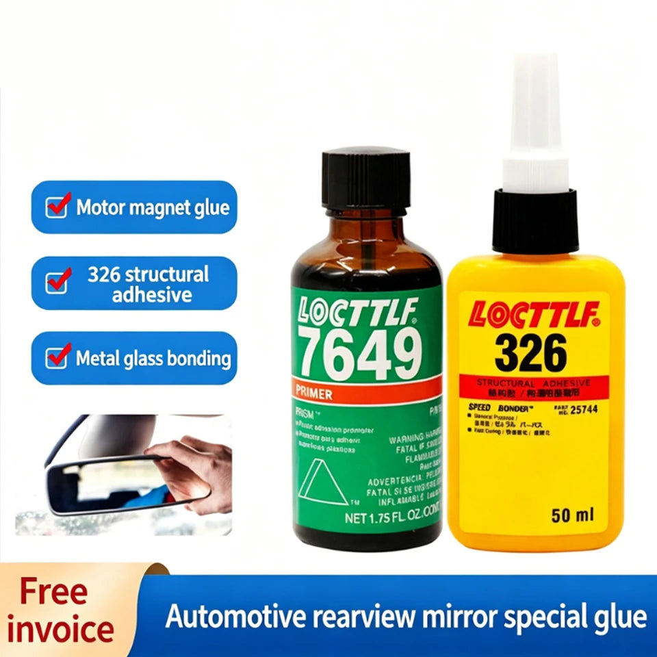 Loctite 326 7649 Structural glue accelerator Auto rearview mirror seat adhesive motor motor magnet metal glass special adhesive