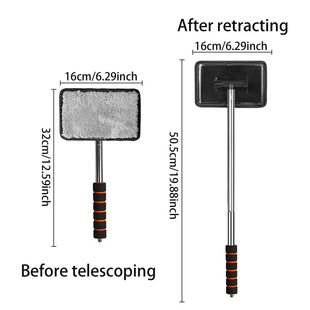 Car Cleaning Window Tool Car Window Cleaner Tool Auto Glass Cleaner Brush Microfiber Window Defogging Cleaning Tool With