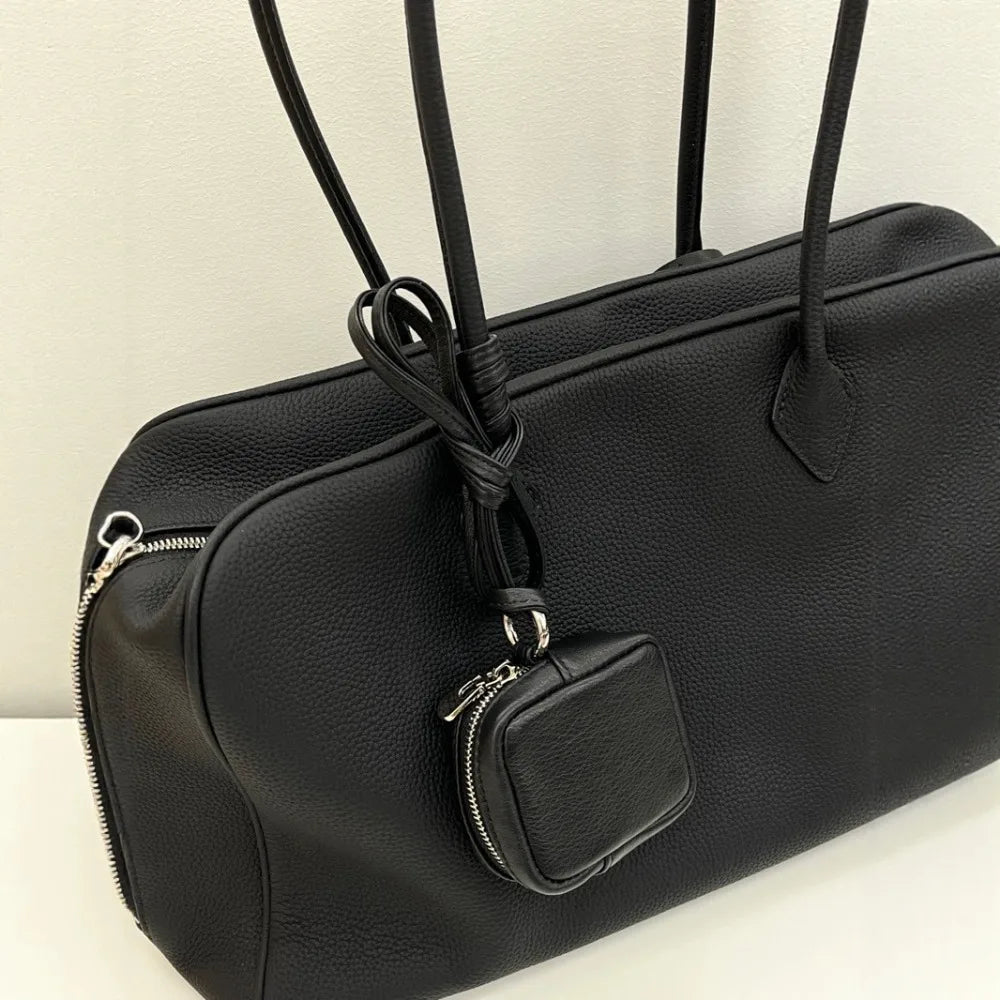 Leather Headphone Coin Purse, Tofu Bag, Halterneck, Mini Crossbody Lipstick Storage Bag, Versatile Fashion and High-end Premium