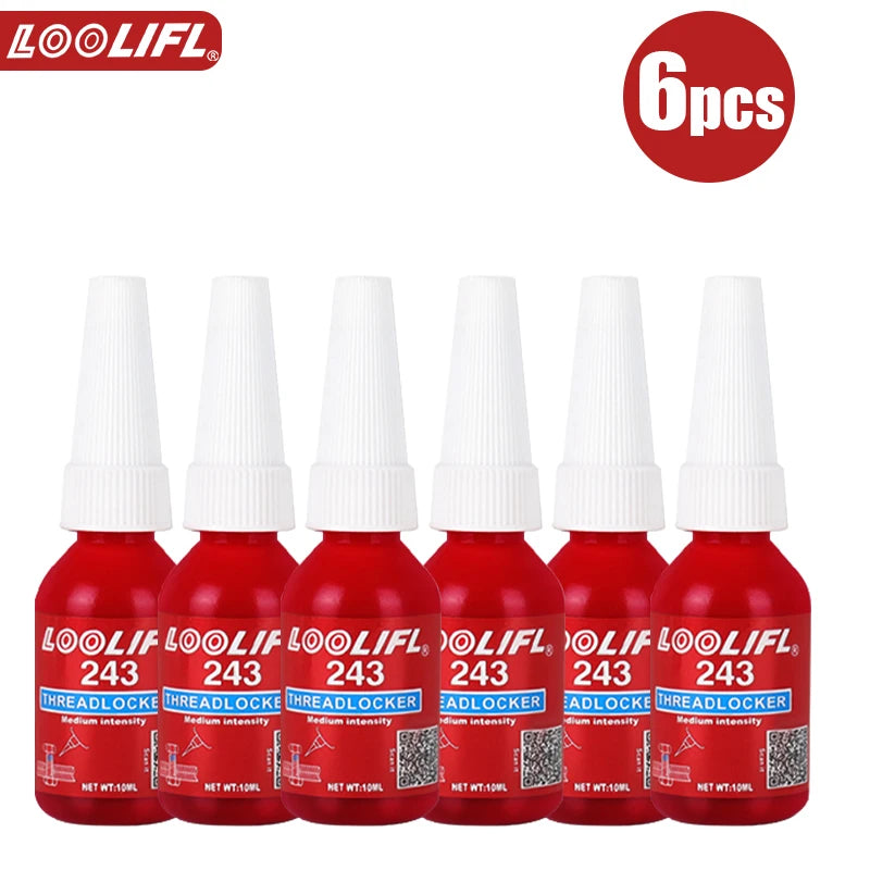 10ml LOOLIFL 243 Screw Adhesive 243 Anaerobic Glue Anti-loose Anti-slip Sealing Thread Locking Agent Anti-slip Caulk Sealers