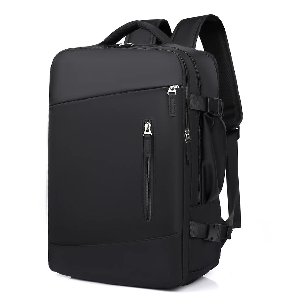 Large-capacity Oxford Travel Backpack, Men's And Women's Simple Leisure Backpack, Independent Shoe Compartment, Usb Interface