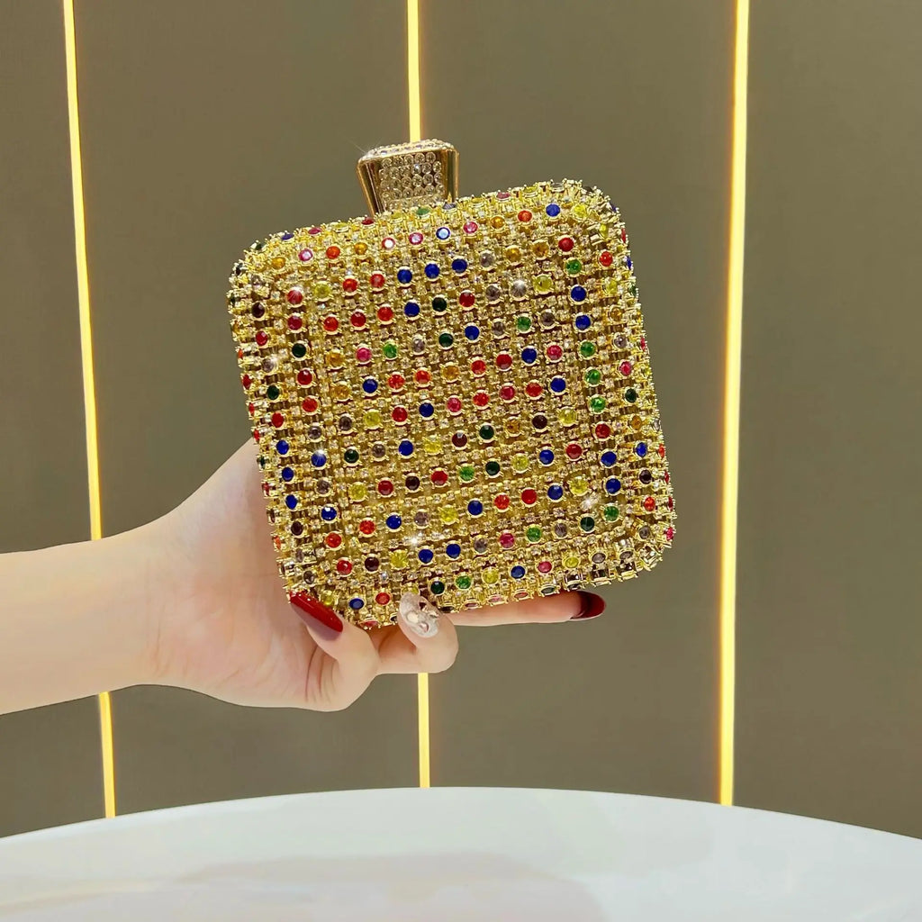 New light luxury diamond clutch  party  shiny women's handbag dress evening bag celebrity dinner bag