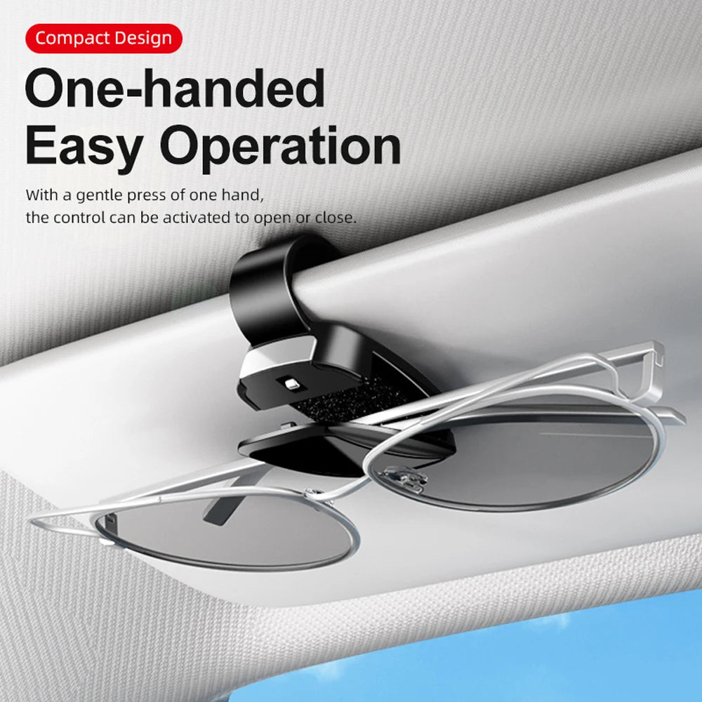 Car Glasses Holder Durable ABS Resin Premium Fashion Glasses Clip Multifunctional Visor Accessory Fits Various Eyewear Glasses