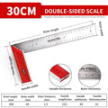 1pc 20-40mm Aluminum Alloy Square Ruler Right Angle 90 Metric Gauges Turning Ruler Woodworking Ruler L-shaped Measuring Tool