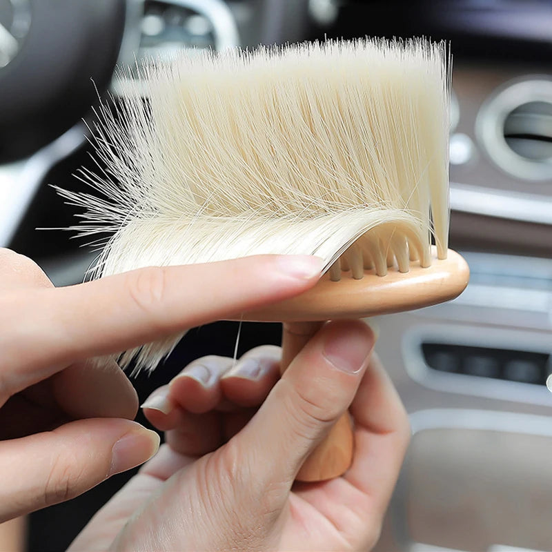 Wooden Soft Brush Keyboard cleaning kit Multifunctional cleaning brushes Car interior cleaning tools Crevice dust removal brush