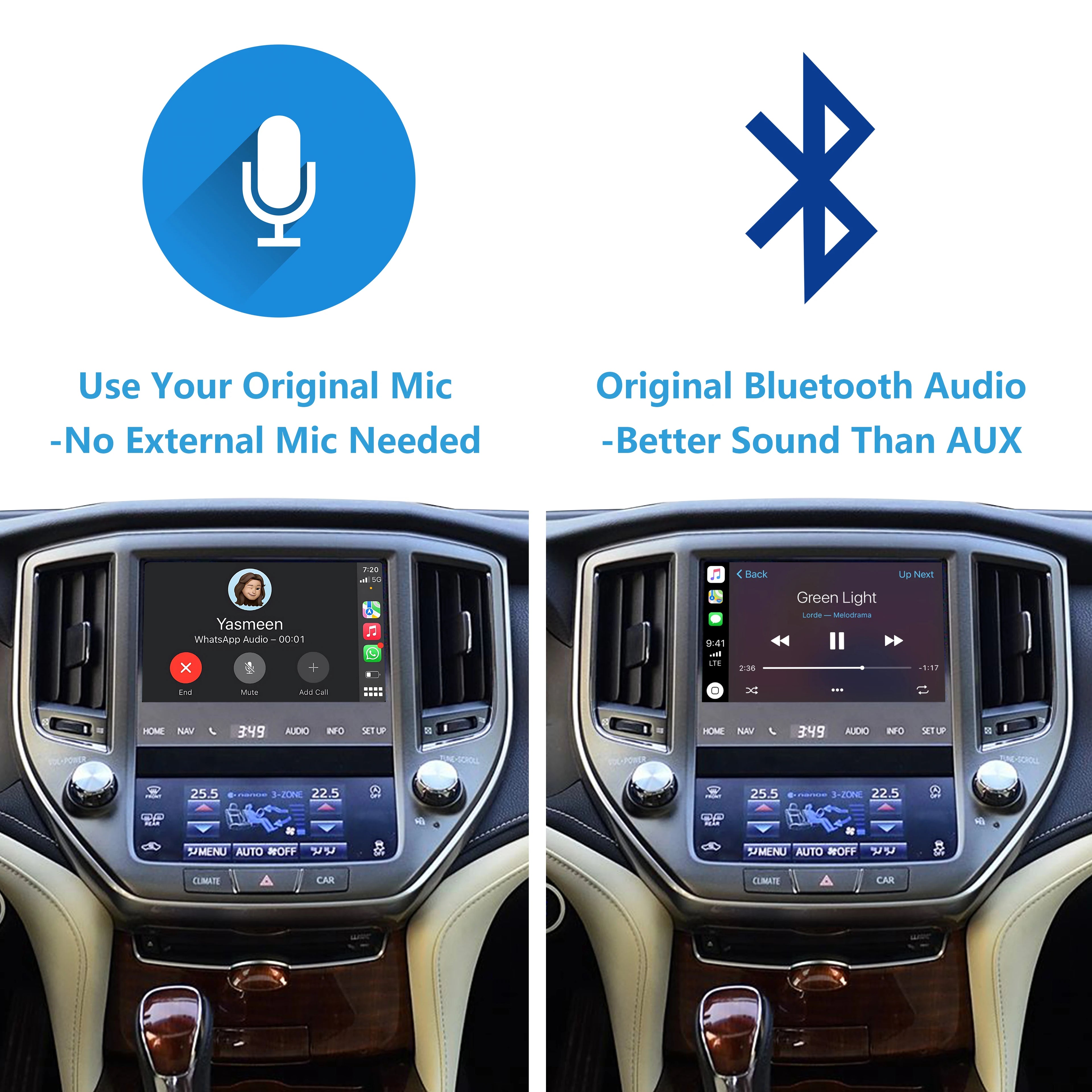 Wireless CarPlay &Android Auto Work For CROWN 14th Gen 2012-2017 Android Auto Retrofit Kit