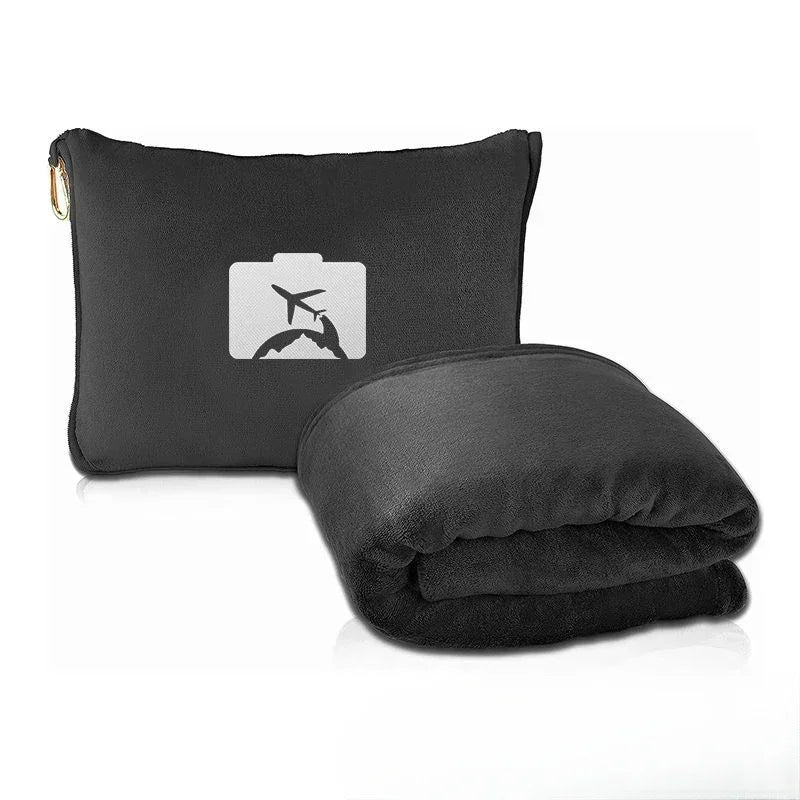 Travel Blanket Cuddle Pillow  2 in 1 Travel Pillow and Blanket Set for Airplanes Fluffy Plush Soft Comfy Thick Lightweight