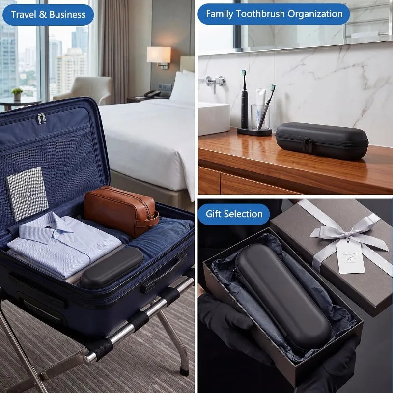 Travel Protective Hard EVA Storage Case - Portable Organizer Holder for Electric Toothbrush Accessories