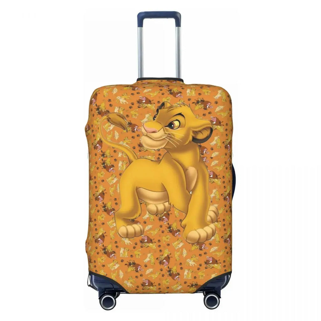 Custom The Lion Cartoon K-Kings Simba Luggage Cover Fashion Suitcase Protector Covers Suit For 18-32 inch