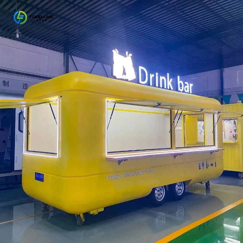 Mobile Kitchen Food Truck Fully Equipped Street Snack Catering Food Truck Cart Pizza Coffee Food Truck for Sale FL Customized
