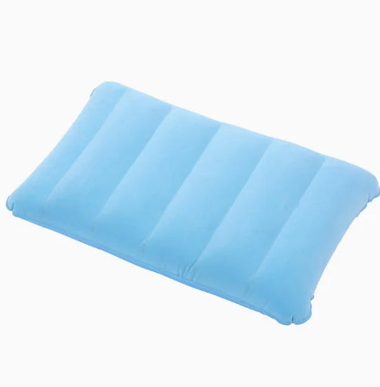 1pc Air Cushion Pillows, Foldable Square Inflatable Pillow, for Travel Backrest | Airplane Headrest | Camping Pillow