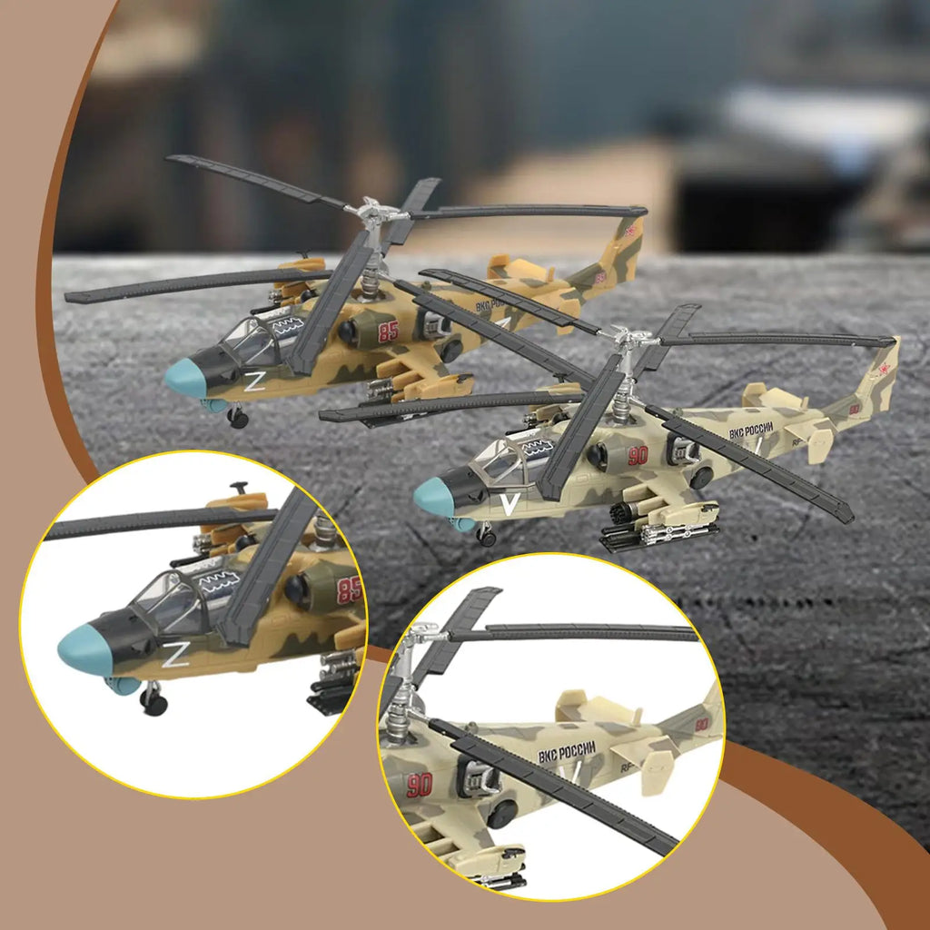 1/72 Scale Aircraft Model Building Kit Helicopter Airplane Display Model for Cafes
