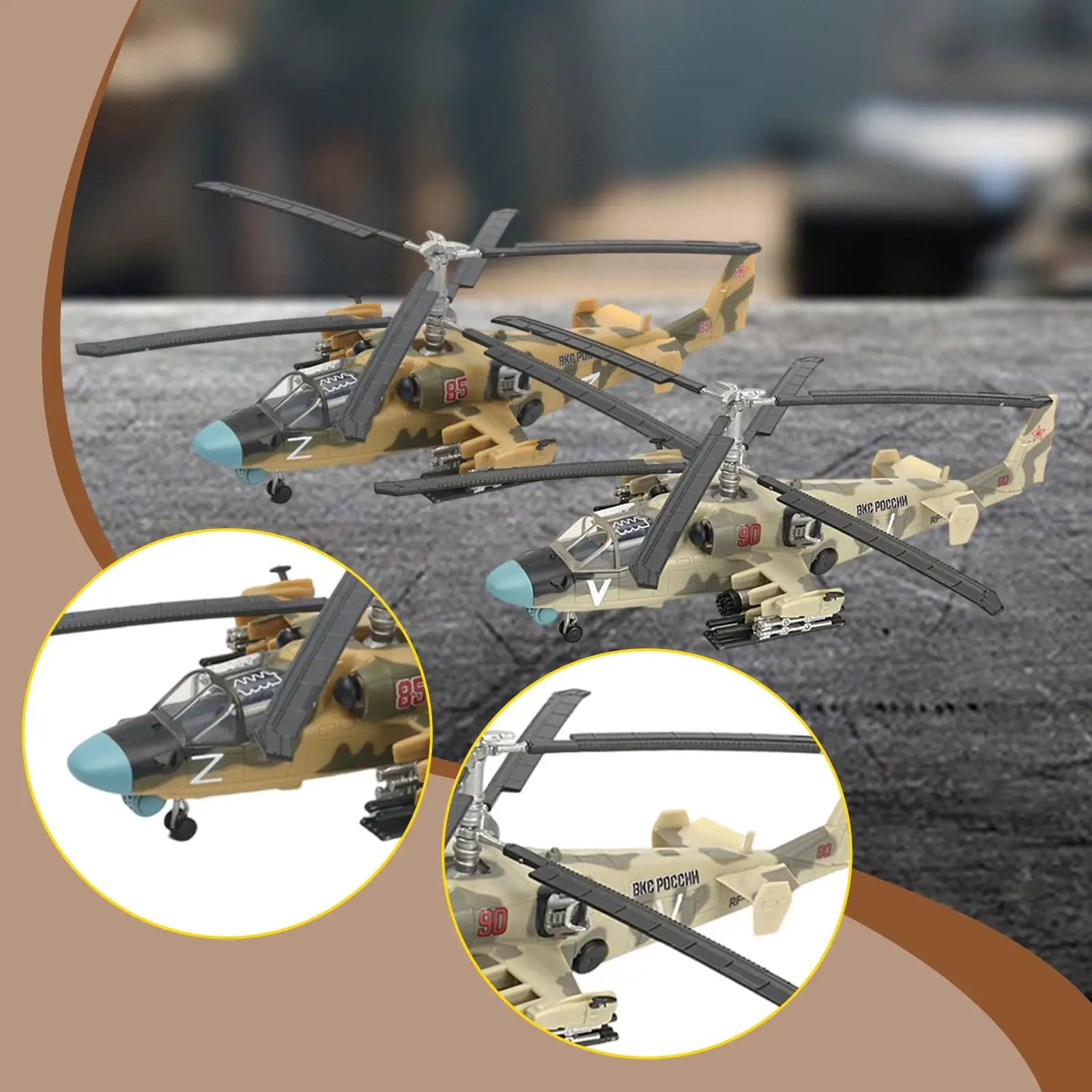 1/72 Scale Aircraft Model Building Kit Helicopter Airplane Display Model for Cafes