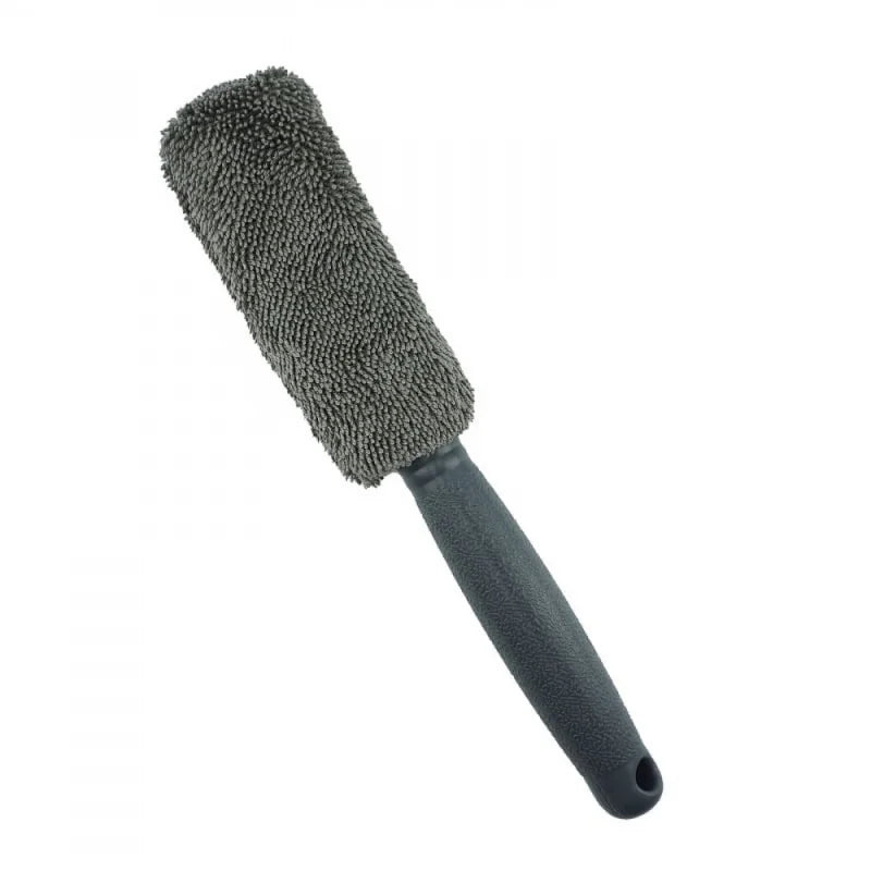Portable Microfiber Wheel Tire Rim Brush Car Wash Cleaning Tool with Plastic Handle Auto Cleaner