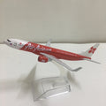 JASON TUTU 16cm AirAsia Boeing 737 Airplane Model Airplane Diecast Metal 1/400 Scale Planes
