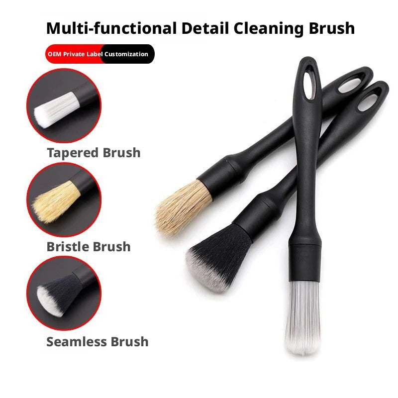 5Pcs Car Detailing Brush Set Soft Long Short Bristles Auto Interior Cleaning Brushes Car Air Vent Crevice Dust Removal Tool Dash