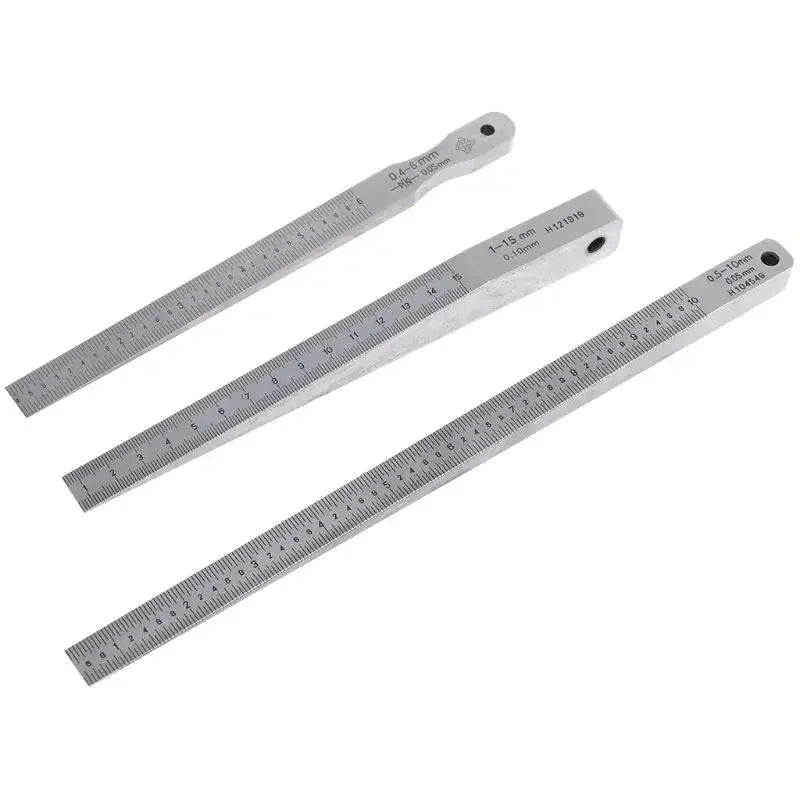Wedge Feeler Gauge 1-15mm 0.5-10mm 0.4-6mm Crack Flatness Layout Insert Welding Taper Measure Tool for Precision Measurement