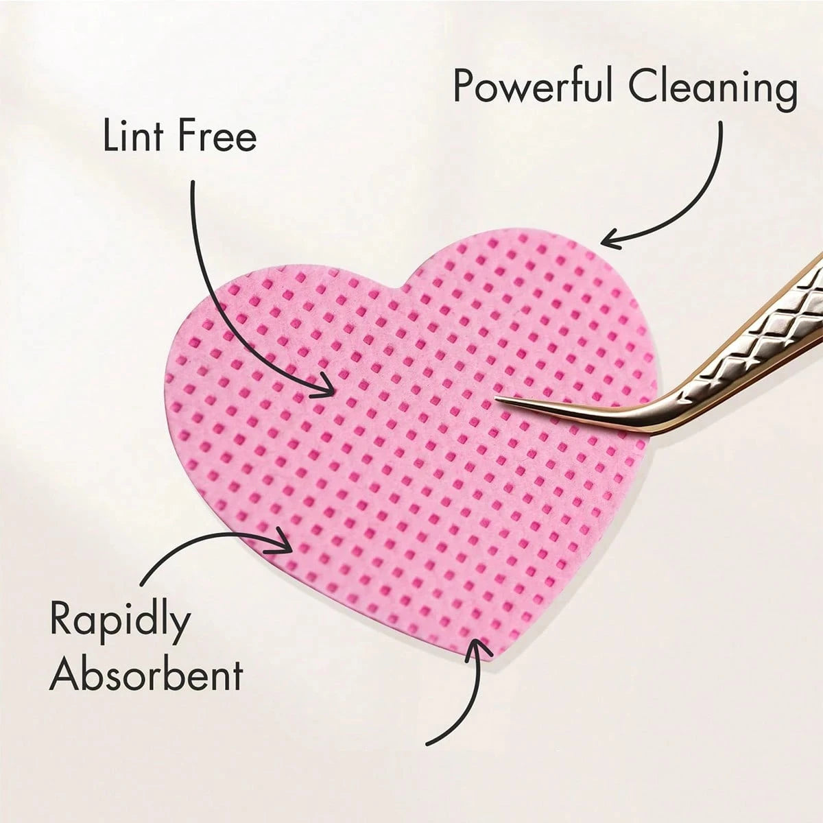 200Pcs/Box Lint Free Nail Wipes Eyelash Extension Glue Wipes Cleaner Cloth Non-Woven Fabric Nail Gel Remover Cotton Pad
