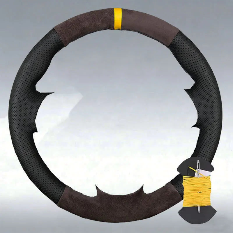 Custom Suede Leather Car Steering Wheel Cover BMW M Sport F30 F31 F34 F10 F11 F07 X1 X2 X3 F20 F21 F25 F32 F33 F36 F39 F48