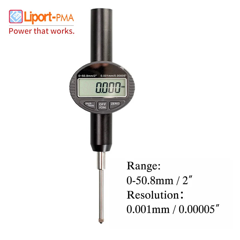 Range 0-12.7mm 0-25.4mm 0-50.8mm High Precision Digital Dial Indicators Digital Micron Indicator Gauge Micrometer Gauge Tool