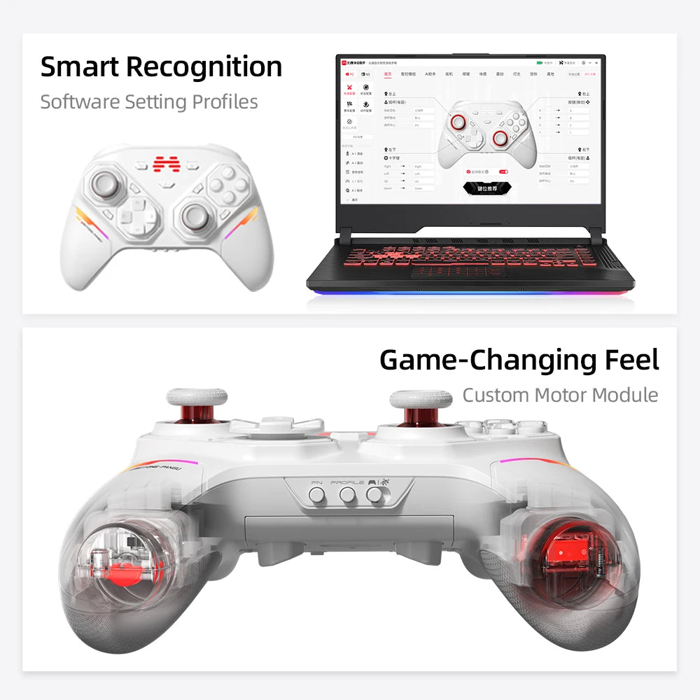 BEITONG PanGu Custom Modular Controller Wireless Bluetooth Gamepad Customizable Gaming Controller for PC/NS2/Mobile/Steam