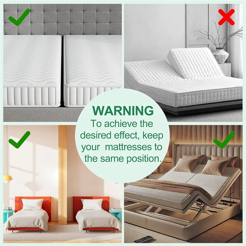 A26F-10" Extra Wide Bed Bridge Adjustable Mattress Bed Connector For Stayover,Family Room