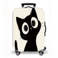 Luggage Cover, Starry Night Cat Cartoon Fantasy Print Stretch Suitcase Protector, Washable Anti-Scratch Travel Baggage Cover