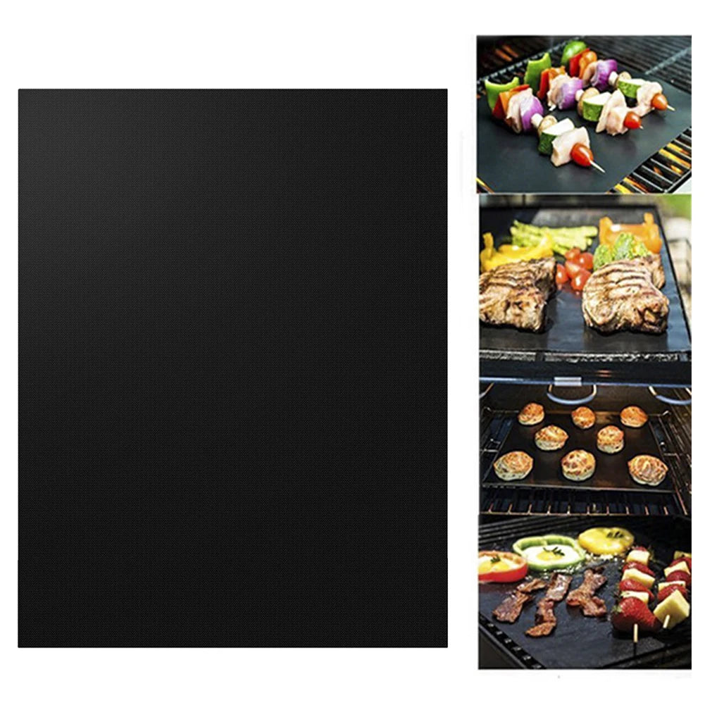 Non-Stick BBQ Grill Mat Set – Reusable PTFE Grill Liner | Tapis de Gril BBQ Antiadhésif Réutilisable