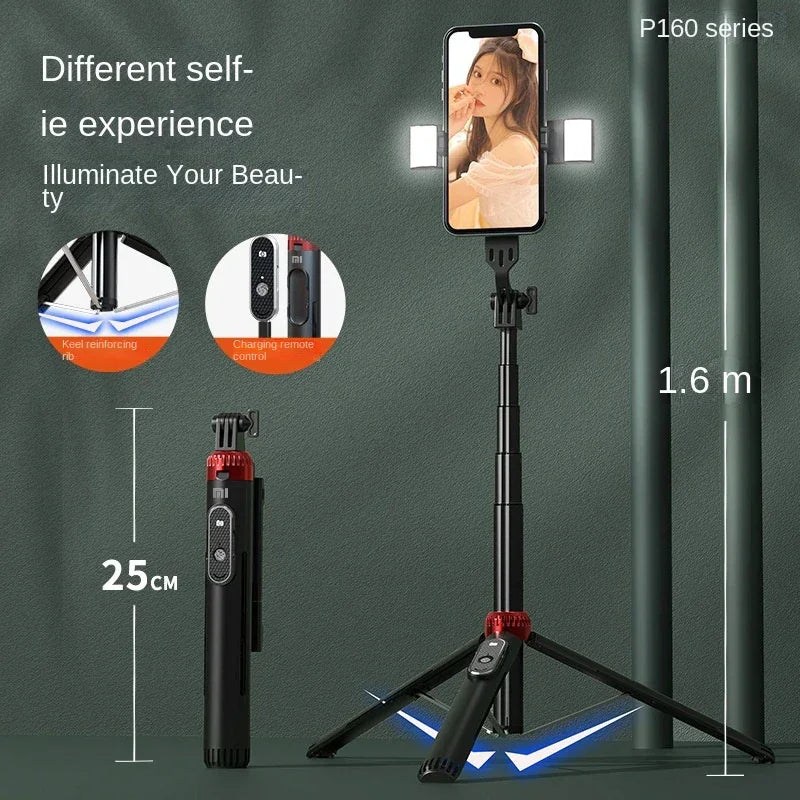 LISCN 160CM Phone Tripod & Selfie Stick Extendable Cell Phone Tripod Stand with Wireless Remote and Phone Holder