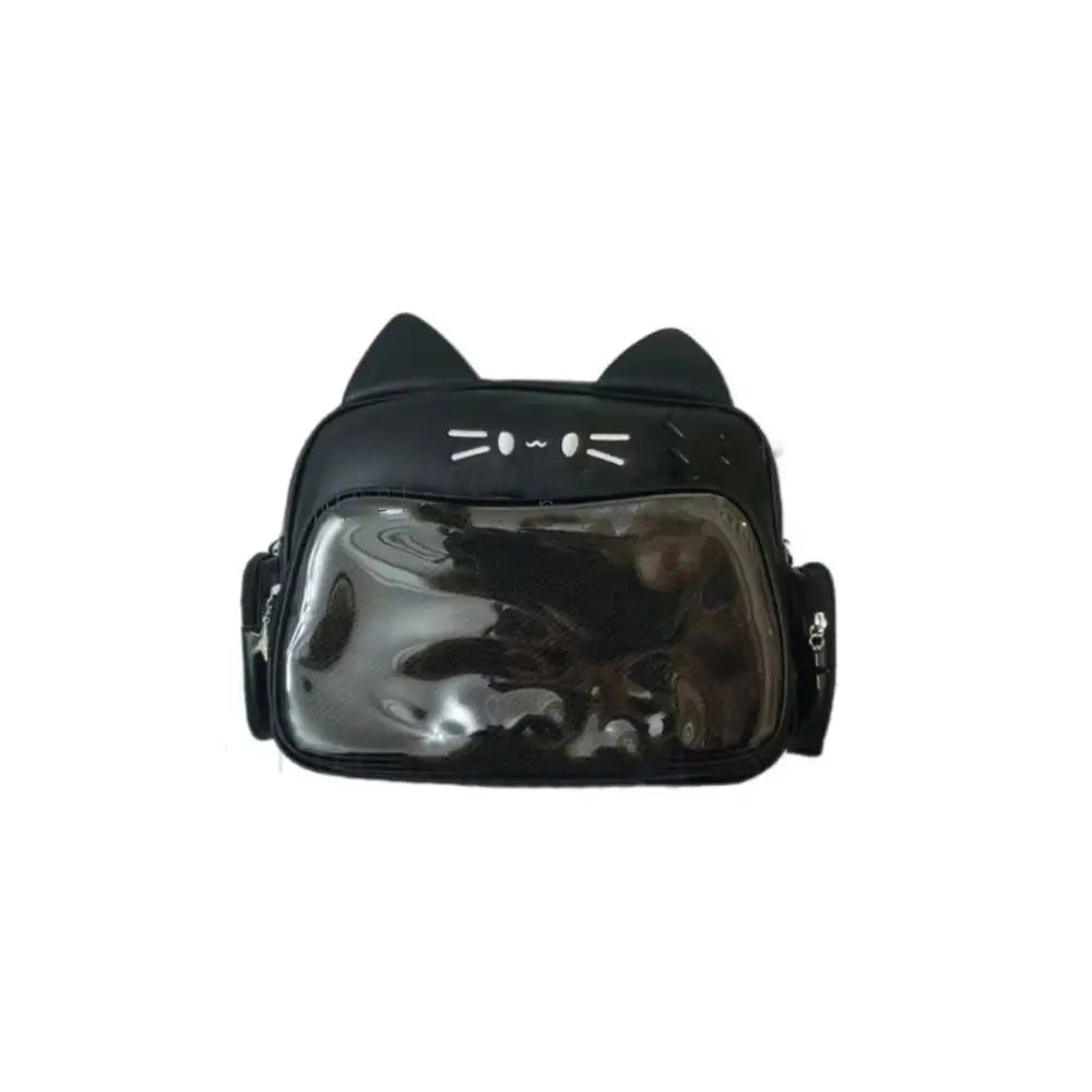 Pu Kawaii Cat Itabag Girl Travel Korean Clear Pocket Shoulder Bag Crossbody Bag Women's Fashion Backpacks Idol Doll Storage Bags