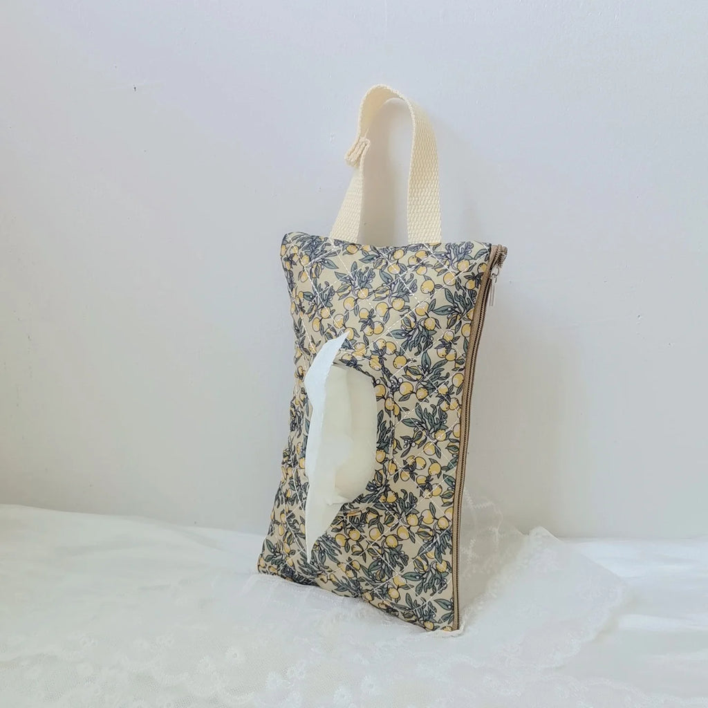 Print Baby Stroller Hanging Bag Tissue Box Wet Wipes Case Flip Cover Portable Paper Holder Removable Napkin Storage Box