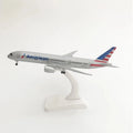 1/400 Scale Metal Toys Kids Airplane Model 20cm B777 American Airlines Model Plane Diecast Wheels Landing Gears
