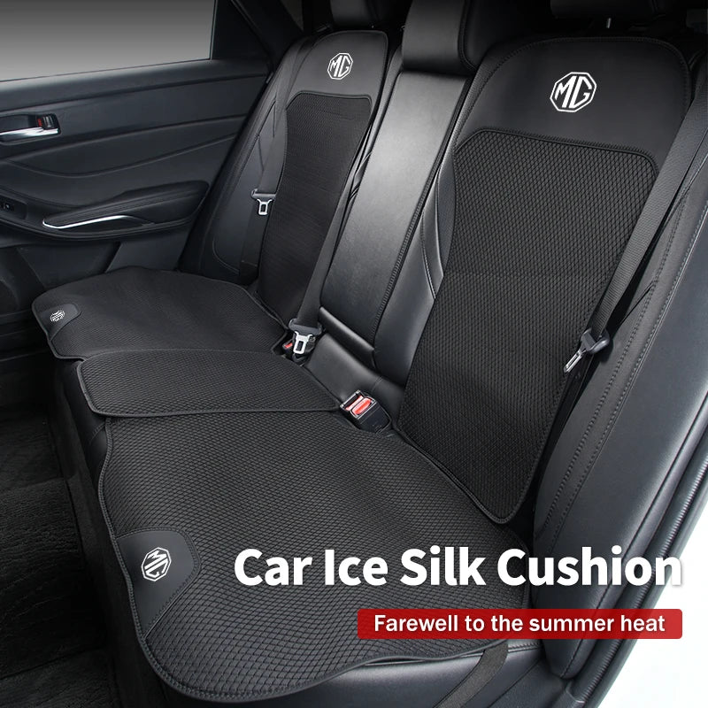 Car Ice Silk Seat Cushion Backrest Seat Cover Waist Pad Accessories For Morris Garages MG 3 5 6 7 HS ZS GS Hector TF GT ZR RX5