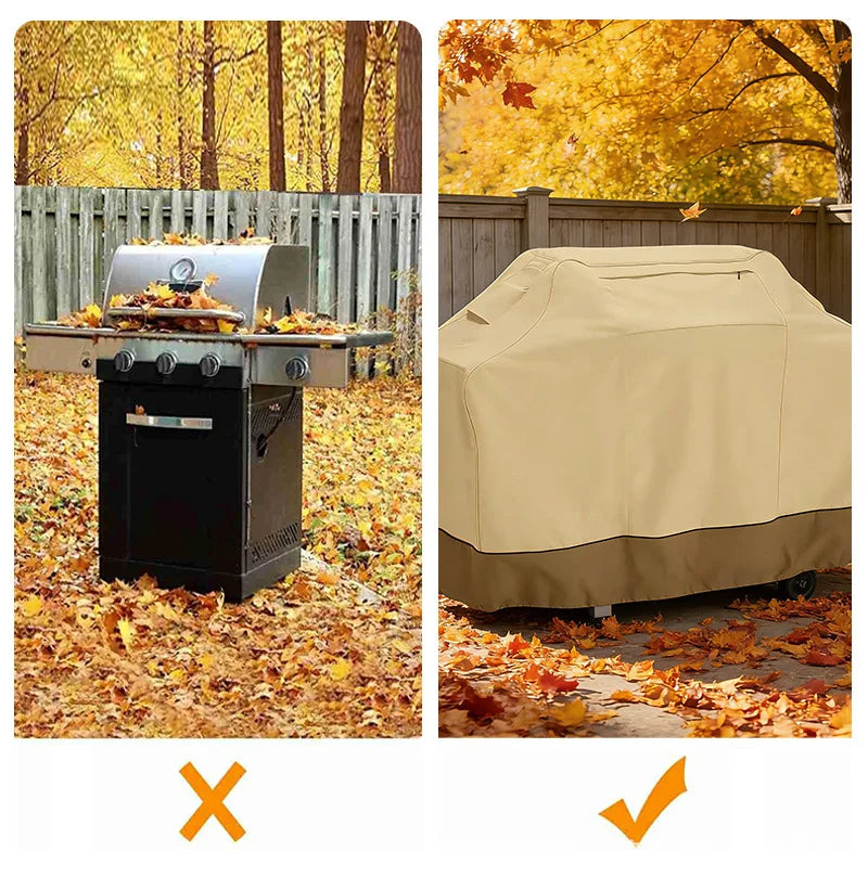 Oxford BBQ Cover,Outdoor Grill Cover All-Season Universal BBQ Hood ,Suitable for Camping and Barbecue Essential Accessories
