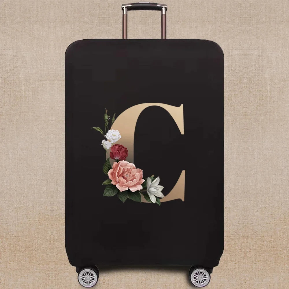 Luggage Covers 18-32 Protector Travel Luggage Suitcase Protective Cover gold letter series Stretch Dust Cover Travel Accessories